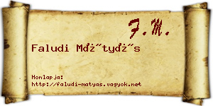 Faludi Mátyás névjegykártya
