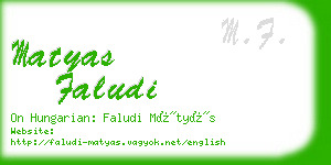 matyas faludi business card